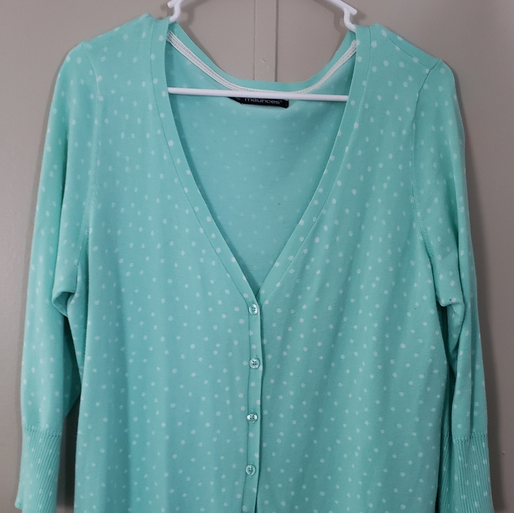 Mint Maurices plus size 1 cardigan
